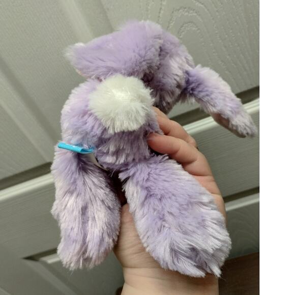 Manhattan Toy Floppies Purple Embroidered Eyes Floppy Ears Bunny Rabbit Plush - Picture 4 of 9